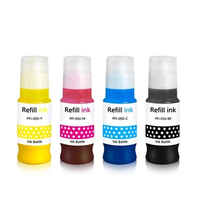 PFI-050 PFI050 PFI 050 Premium Serasi Warna Tinta Cartridge Botol Dakwat Isi Semula Untuk Pencetak Canon TC-20